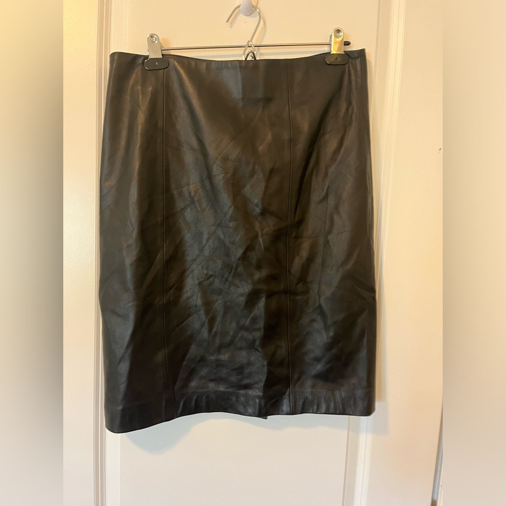 Talbots leather skirt